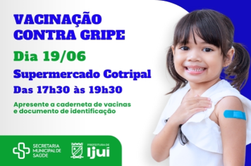 Vacinação contra a Gripe ocorre amanhã na Cotripal