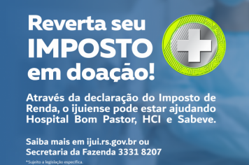 Ajude nossos hospitais com seu Imposto