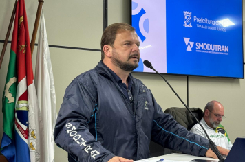 Secretário Fábio Franzen participa de sessão da Câmara de Vereadores