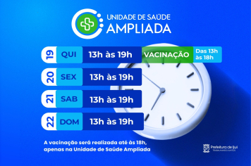 Unidade de Sade Ampliada funcionará no feriado