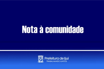Nota à comunidade