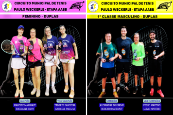 Campeonato Municipal de Tênis de Duplas chega ao seu final