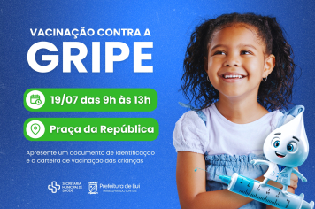 Sábado terá vacinação contra a Gripe na Praça da República