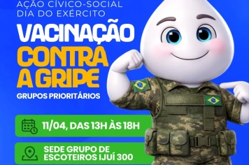 Sábado é dia de vacinação contra a Gripe
