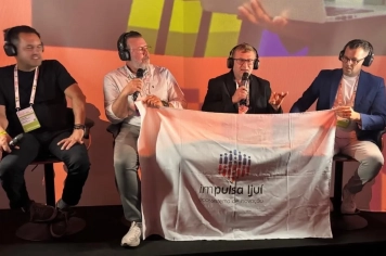 O vice-prefeito Marcos Barriquello participa do South Summit Brazil,