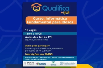 Mais um curso do QUALIFICA + IJUÍ, chega à comunidade.
