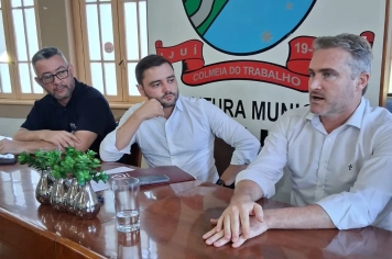 Prefeito Cossetin recebe vice-governador Gabriel Souza