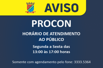 PROCON - Horário de Atendimento