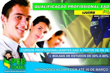 Projeto PEB Social oferta Cursos Profissionalizantes EaD