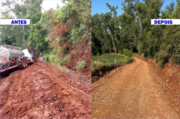 Colônia Santo Antônio recebe manutenção de vias