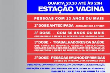 Vacina até 20 horas!