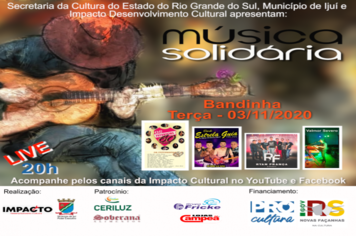  Projeto Música Solidária apoiará artistas e profissionais de eventos ijuienses