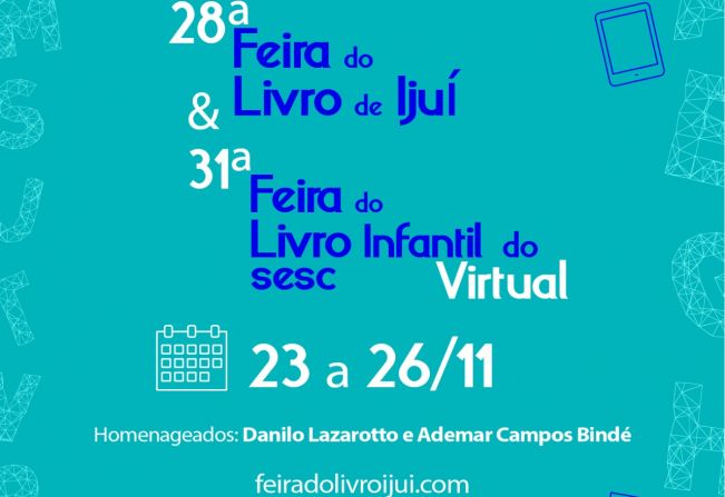 Feira do Livro acontece de 23 a 26 de novembro