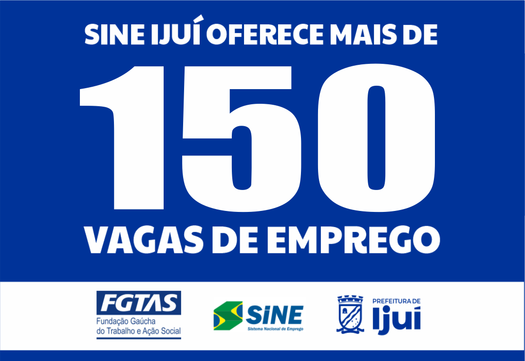Sine abre semana com mais de 150 vagas de emprego disponíveis