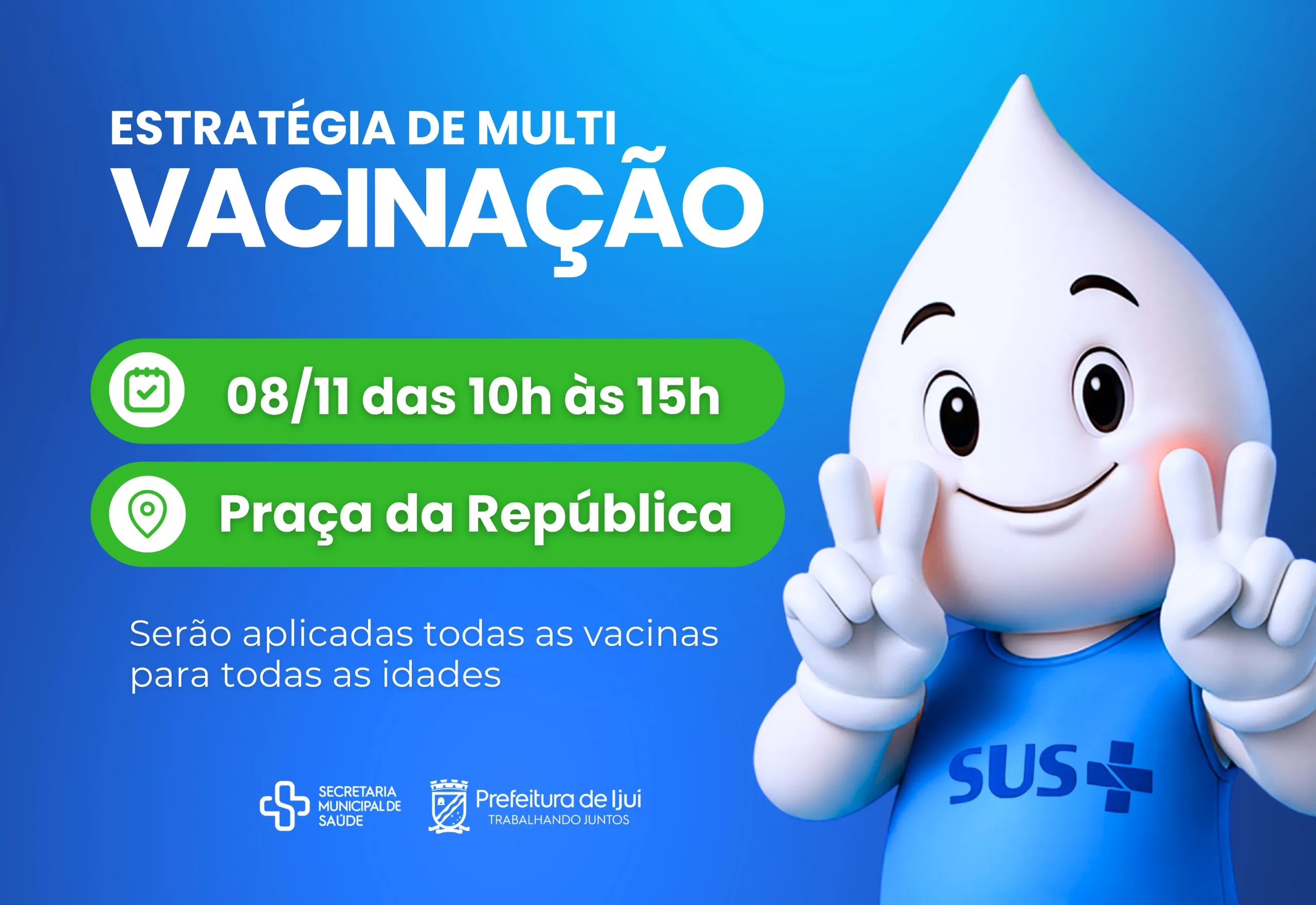 SMS realiza multivacinação no sábado, 8