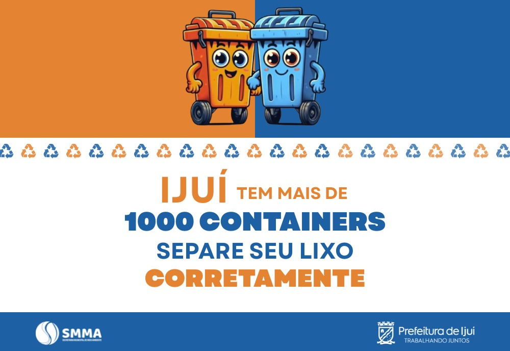 Ijuí tem mais de 1.000 containers para separação correta do lixo