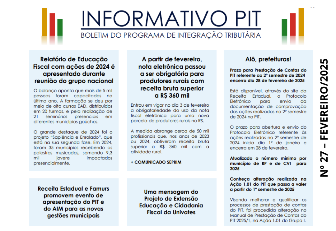 Informativo PIT de Fevereiro de 2025