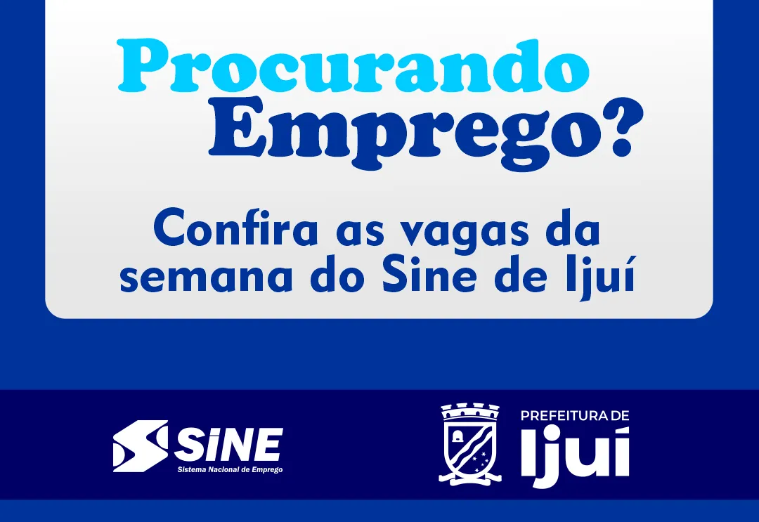 Sine abre vagas de emprego em diversos ramos