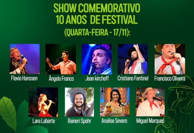 10ª edição do Festival Nativista Canto de Luz traz grandes atrações a Ijuí