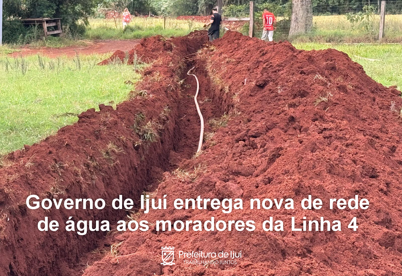 Governo de Ijuí entrega nova rede de água aos moradores da Linha 4