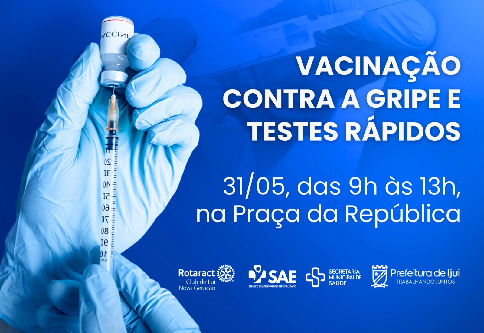 SMS realizará Mutirão de Vacinação e Testes Rápidos