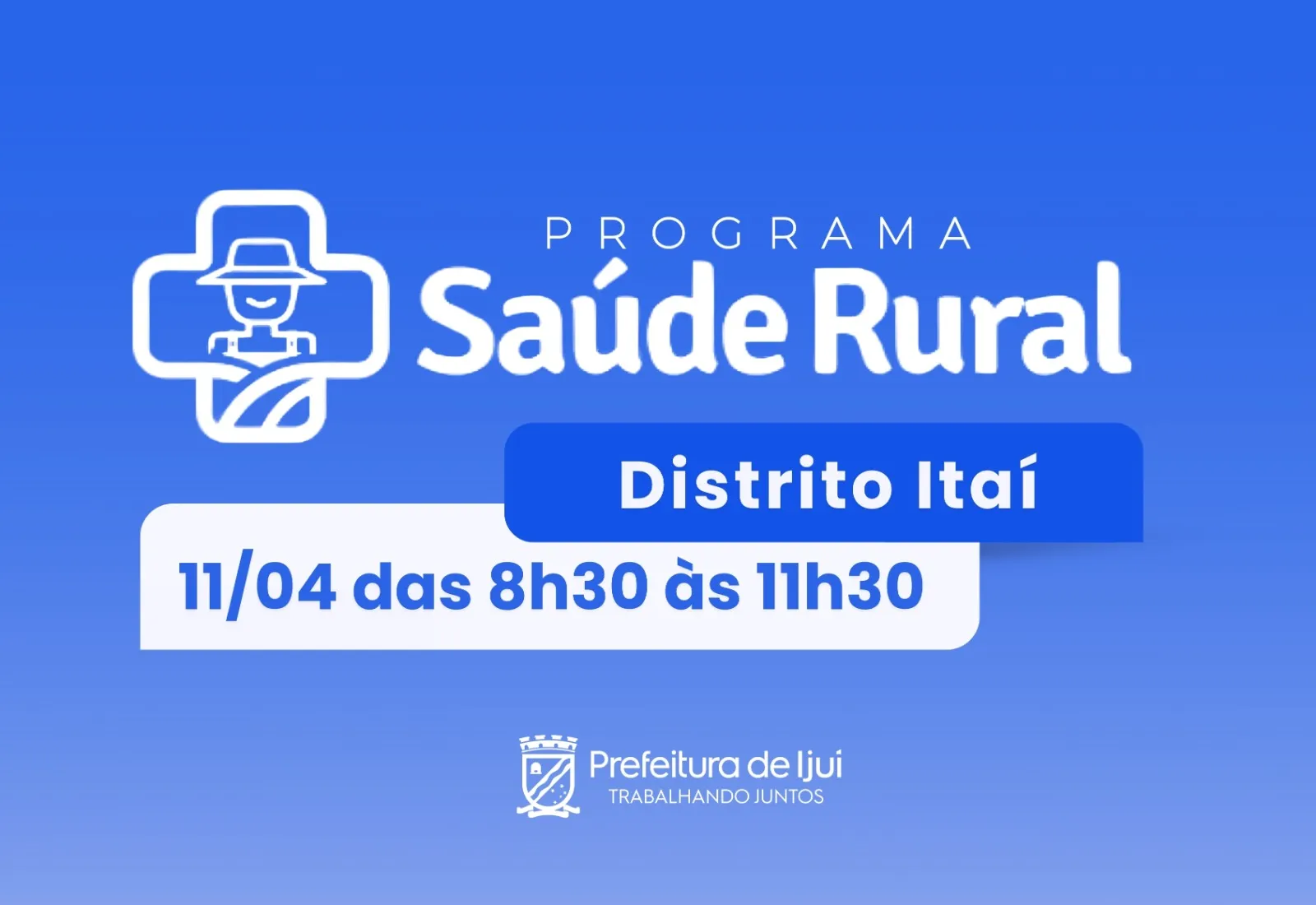 A Prefeitura de Ijuí irá promover atendimentos médicos para a população do Distrito do Itaí através do Programa Saúde Rural
