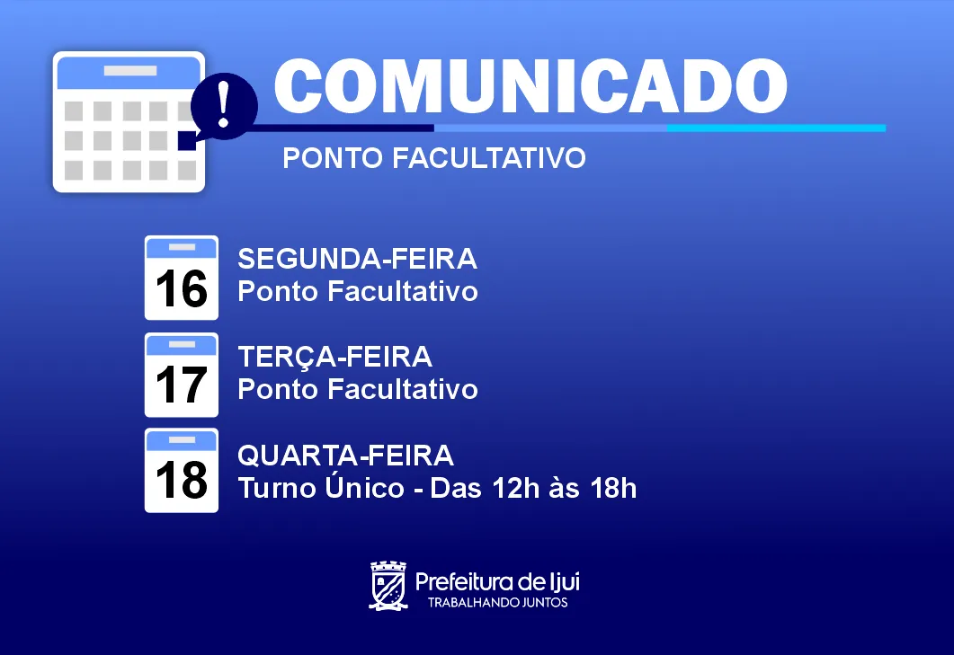 Comunicado Ponto Facultativo 