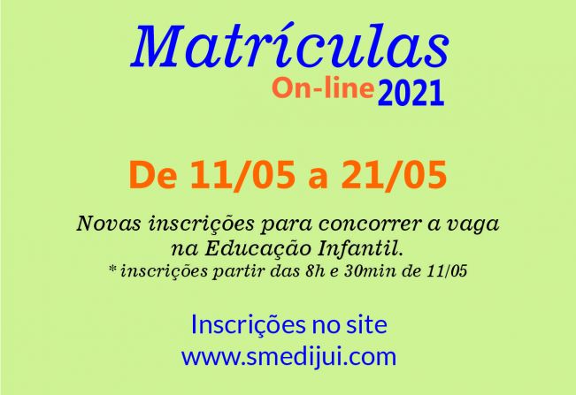 Smed abre inscrição para concorrer à vaga na educação infantil.