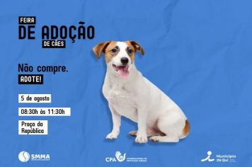 Campanha de Adoção acontece no próximo sábado