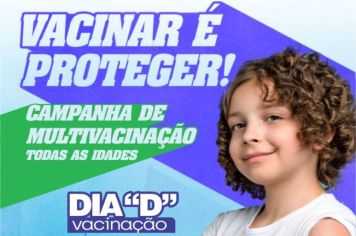 Neste sábado ocorre o Dia D de Vacinação