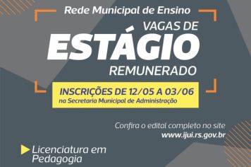 Estágio Remunerado!