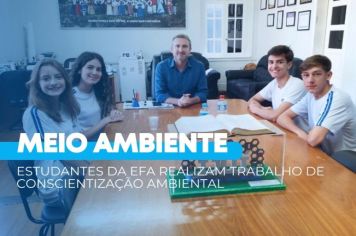 Estudantes da EFA realizam trabalho de conscientização ambiental