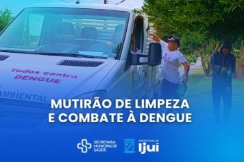 Mutirão de Limpeza e combate à Dengue