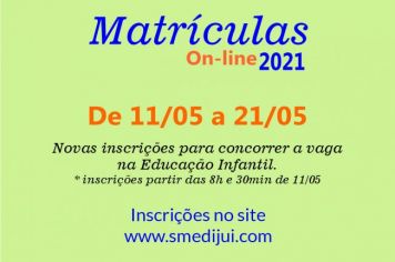 Smed abre inscrição para concorrer à vaga na educação infantil.