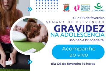 Governo Municipal promove live sobre prevenção da gravidez na adolescência