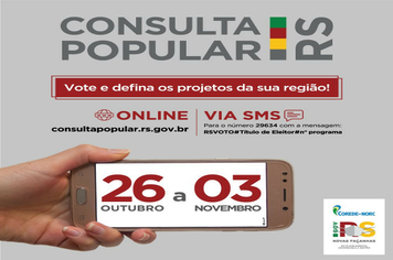 Consulta Popular 2020/2021 segue até o dia 03 de novembro