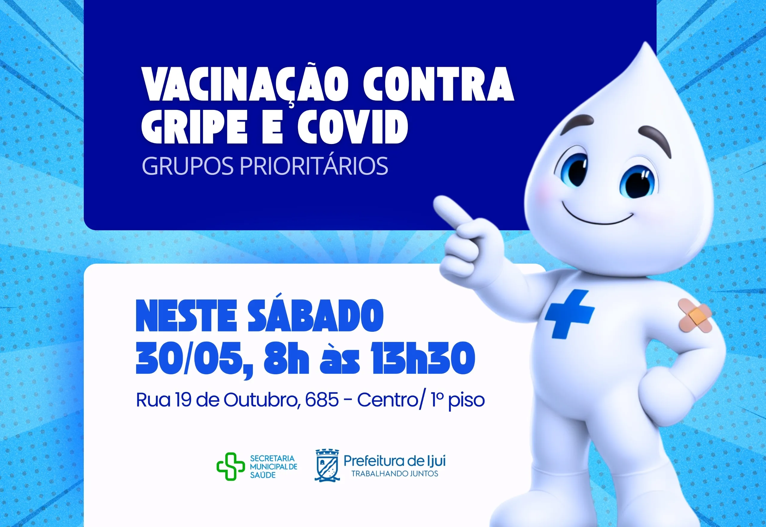 Sábado tem mutirão de vacinação contra Gripe A e Covid