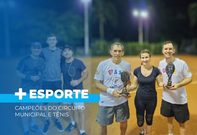 Conheça os campeões do Circuito Municipal de Tênis