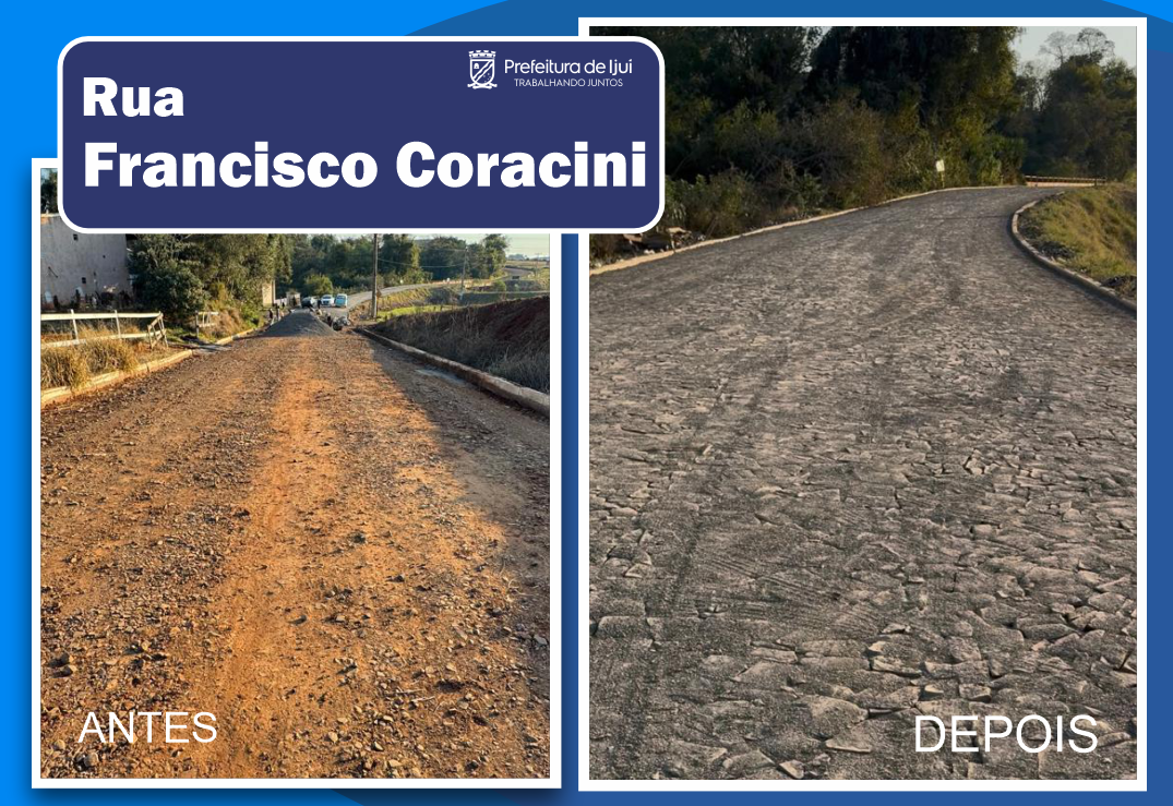 Rua Francisco Coracini recebe pavimento