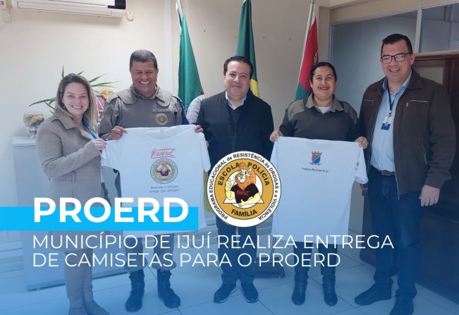 Município de Ijuí realiza entrega de camisetas para o PROERD