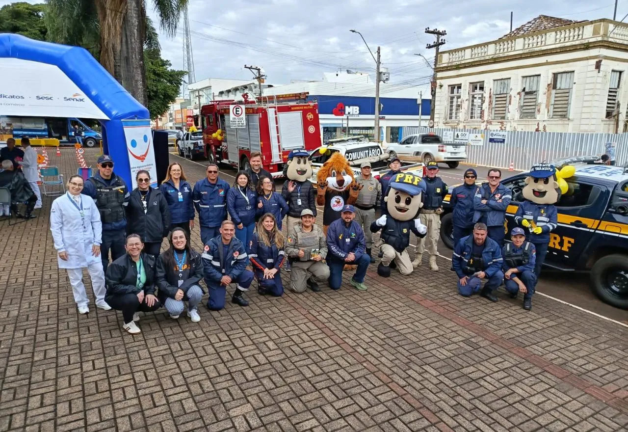 Ações do Maio Amarelo foram realizadas na Praça da República