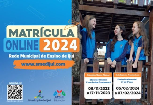 Rede Municipal terá matrículas online